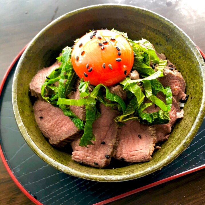 茹でて簡単 ローストビーフ丼